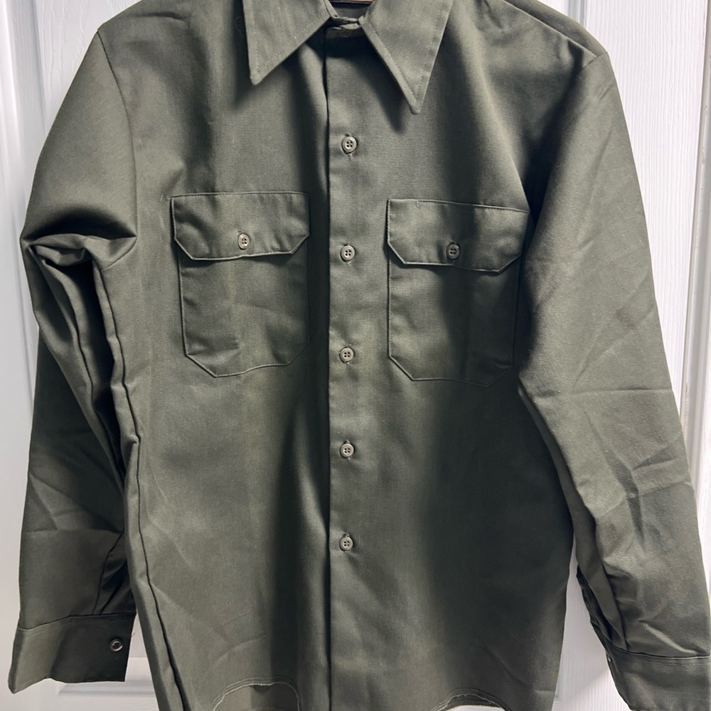 3 Vintage NOS Dee Cee Size 15 1/2 Union Made Work Shirts never-worn.